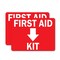 Signmission First Aid Kit with Down, 10 in W x Rectangle, Plastic OS-2PACK-MISC-P-710-L-19494 - alternate 1